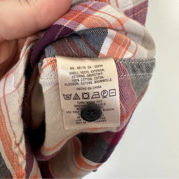 Holding Horses Anthropologie • Plaid Flannel Peplum Blouse - Picture 8 of 8